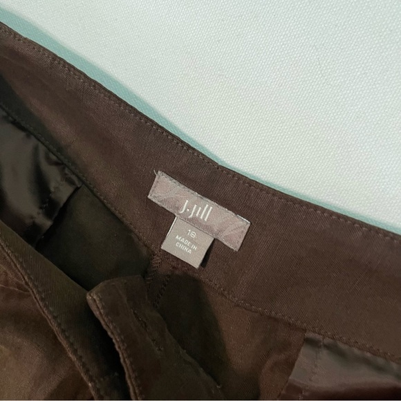 J Jill Wide leg pants 18 Silk Linen blend Wide leg trouser Pockets Womens Plus - Picture 5 of 8